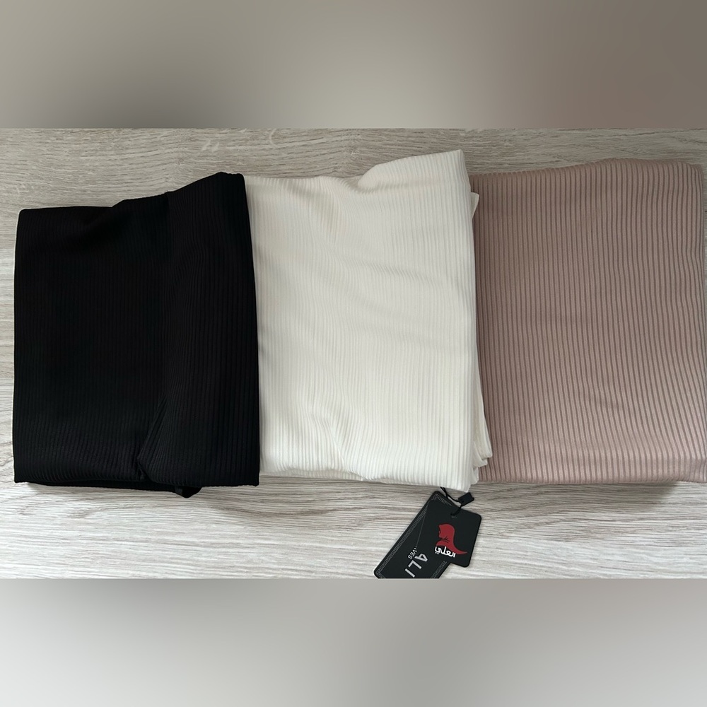 Ribbed Jersey High-Quality Scarves Pack of 3